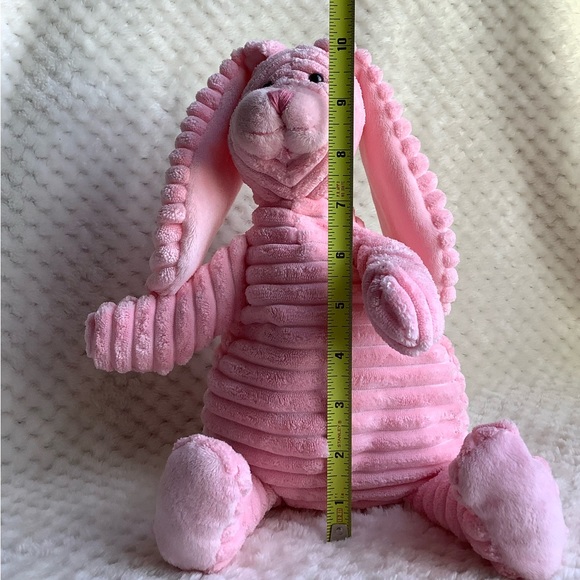 Pink Corduroy Plush Bunny Rabbit Stuffed Animal Toy Easter Gift - Picture 9 of 10